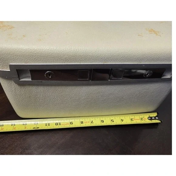 Samsonite Contoura Train Makeup Case Hardshell White Cream Pouch Lining Tray GUC - Picture 9 of 11